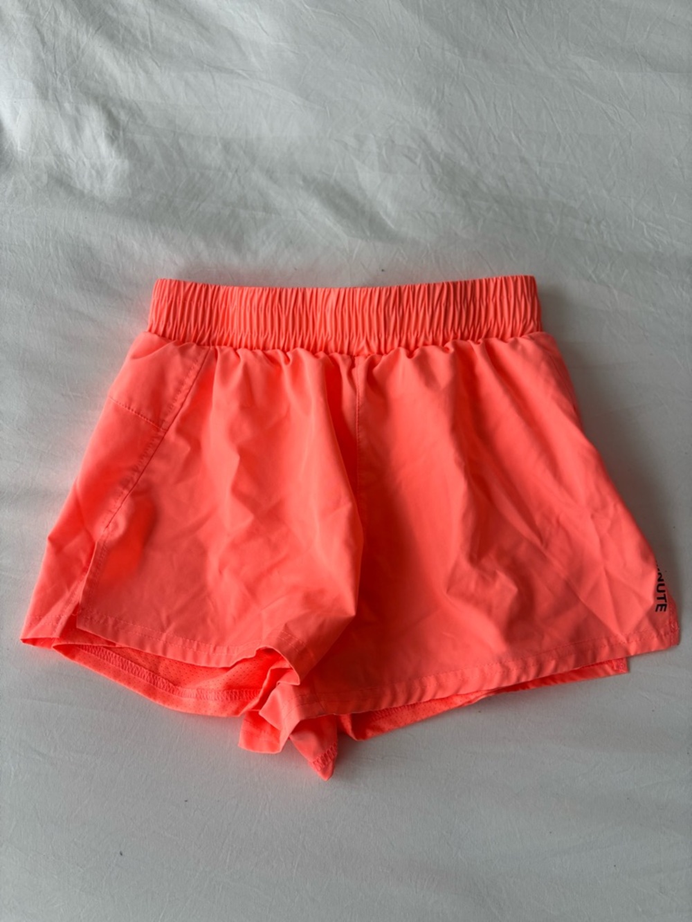 Gym Minute Neon Coral Athletic Shorts Small
